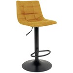 House Nordic Middelfart Barstoel met Voetsteun Velvet Mosterd