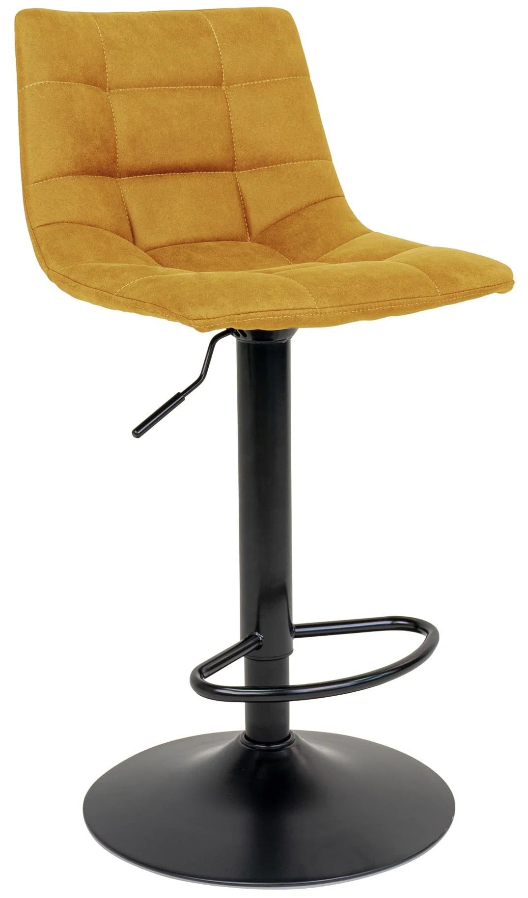 House Nordic Middelfart Barstoel met Voetsteun Velvet Mosterd