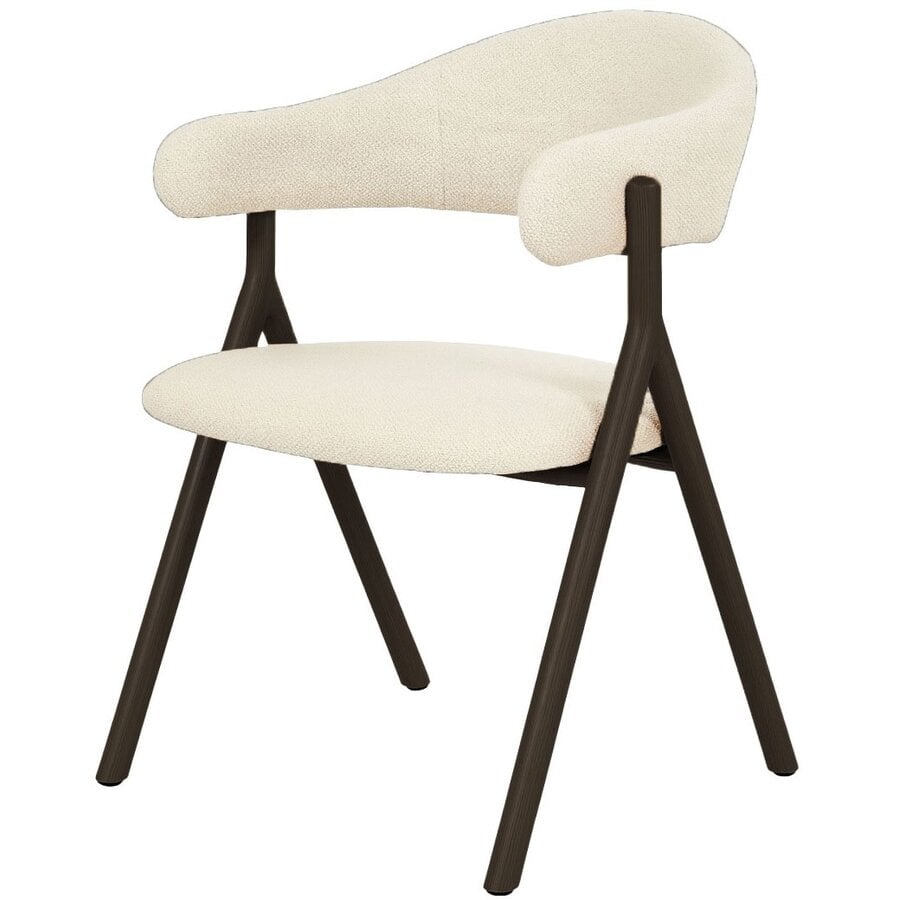 Frances Eetkamerstoel Gebroken Wit / Espresso Hygge Interiors Frances Eetkamerstoel Gebroken Wit / Espresso