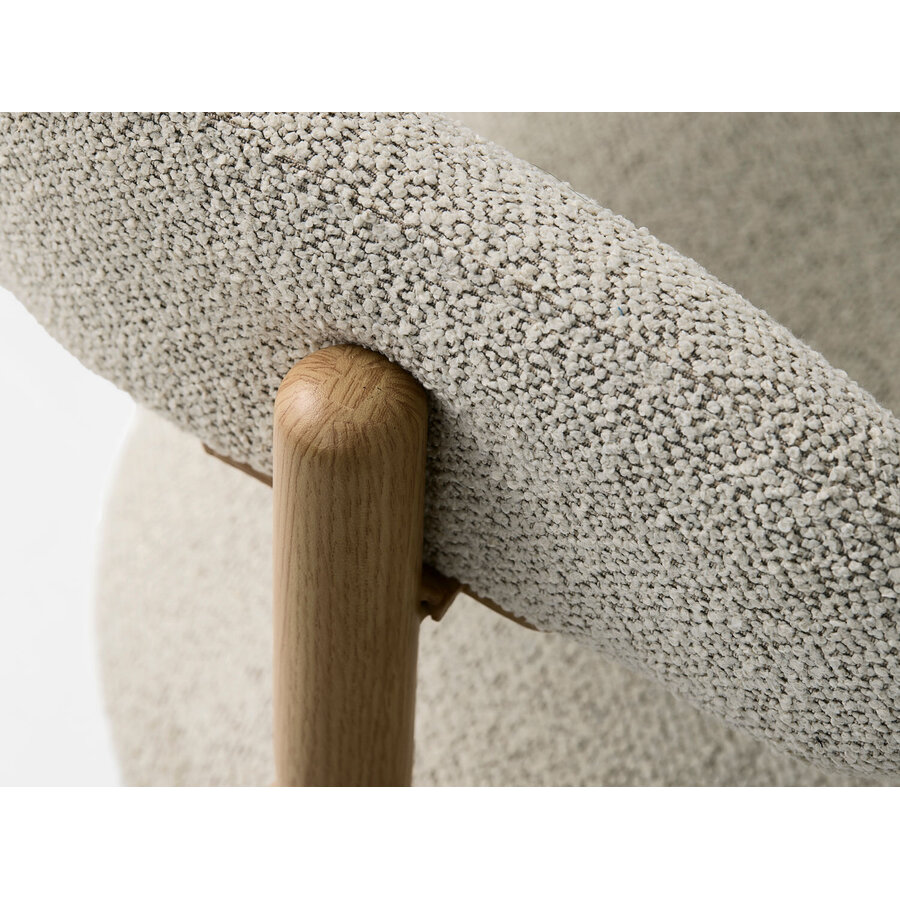 Frances Eetkamerstoel Gebroken Wit / Naturel Hygge Interiors Frances Eetkamerstoel Gebroken Wit / Naturel