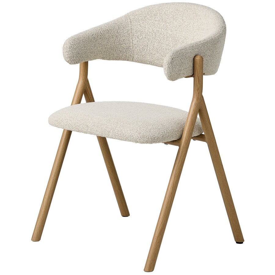 Frances Eetkamerstoel Gebroken Wit / Naturel Hygge Interiors Frances Eetkamerstoel Gebroken Wit / Naturel
