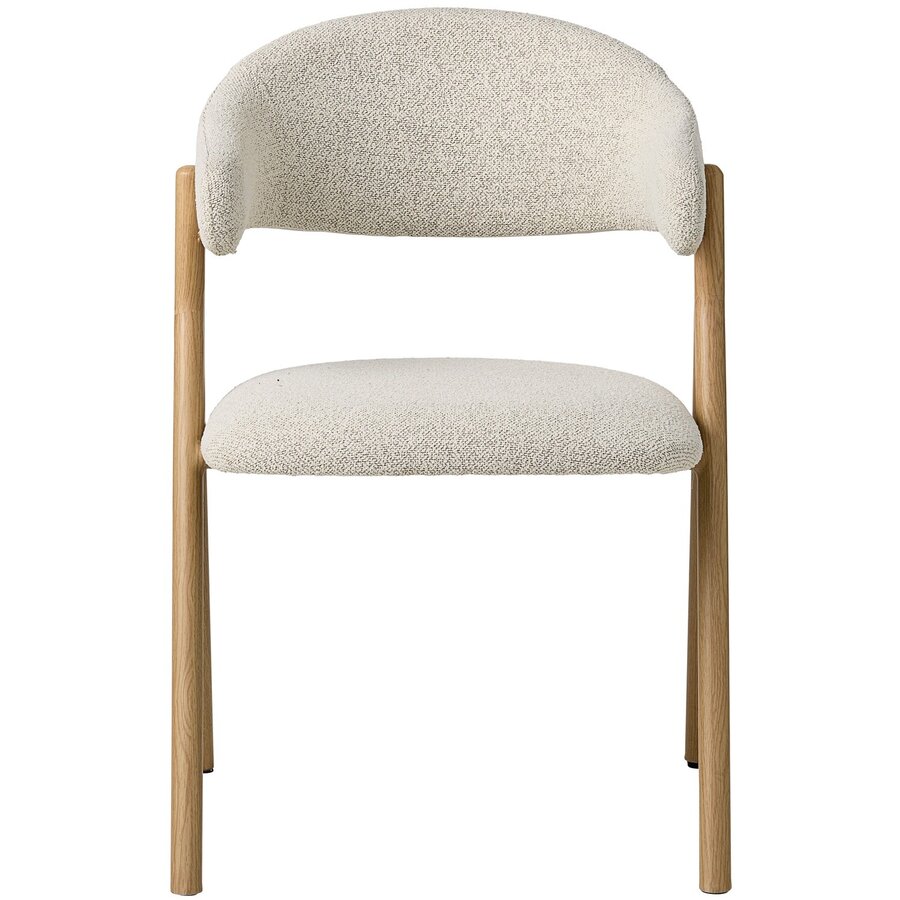 Frances Eetkamerstoel Gebroken Wit / Naturel Hygge Interiors Frances Eetkamerstoel Gebroken Wit / Naturel