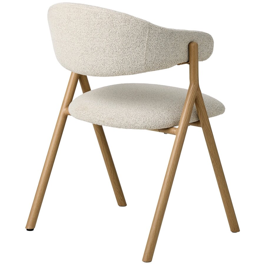 Frances Eetkamerstoel Gebroken Wit / Naturel Hygge Interiors Frances Eetkamerstoel Gebroken Wit / Naturel