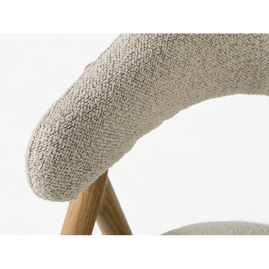 Frances Eetkamerstoel Gebroken Wit / Naturel Hygge Interiors Frances Eetkamerstoel Gebroken Wit / Naturel