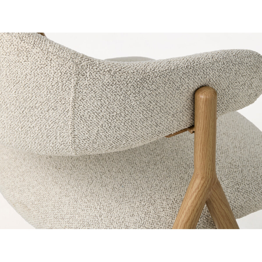 Frances Eetkamerstoel Gebroken Wit / Naturel Hygge Interiors Frances Eetkamerstoel Gebroken Wit / Naturel