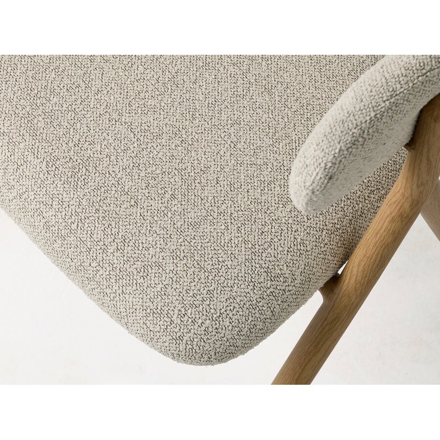 Frances Eetkamerstoel Gebroken Wit / Naturel Hygge Interiors Frances Eetkamerstoel Gebroken Wit / Naturel