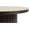 Enna Keramiek / Espresso Eiken Bijzettafel Rond