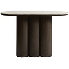 Piazze Ovale Sidetable Marmer / Espresso Bruin Piazze Ovale Sidetable Marmer / Espresso Bruin