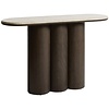 Piazze Ovale Sidetable Marmer / Espresso Bruin Piazze Ovale Sidetable Marmer / Espresso Bruin