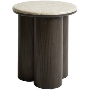 Hygge Interiors Piazze Ronde Bijzettafel Marmer / Espresso Bruin