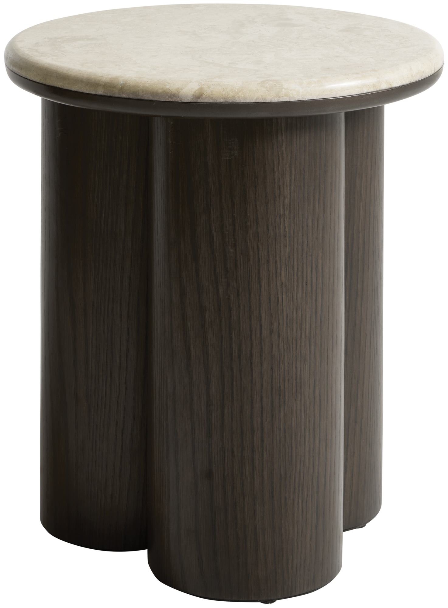 Hygge Interiors Piazze Ronde Bijzettafel Marmer / Espresso Bruin