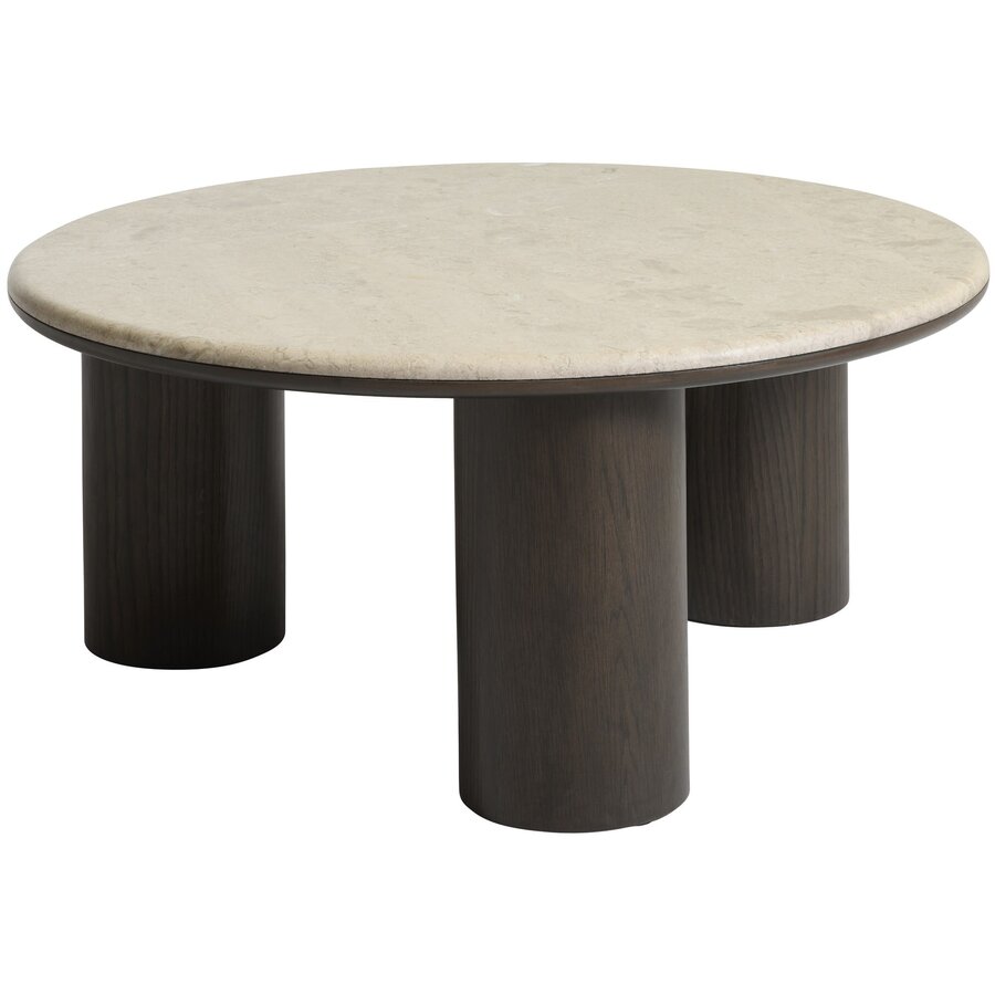 Piazze Ronde Salontafel Marmer / Espresso Bruin Hygge Interiors Piazze Ronde Salontafel Marmer / Espresso Bruin