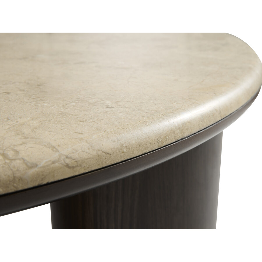 Piazze Ronde Salontafel Marmer / Espresso Bruin Hygge Interiors Piazze Ronde Salontafel Marmer / Espresso Bruin