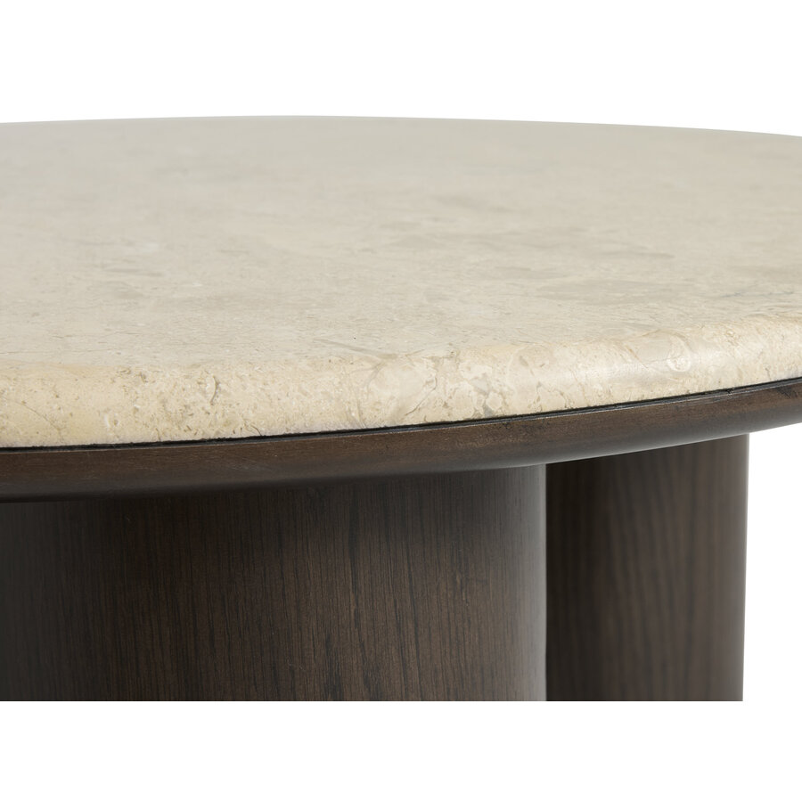 Piazze Ronde Salontafel Marmer / Espresso Bruin Hygge Interiors Piazze Ronde Salontafel Marmer / Espresso Bruin