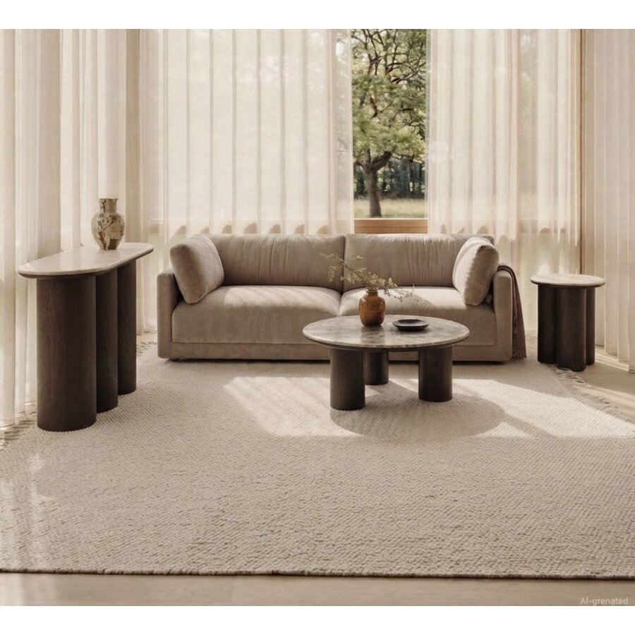 Piazze Ronde Salontafel Marmer / Espresso Bruin Hygge Interiors Piazze Ronde Salontafel Marmer / Espresso Bruin