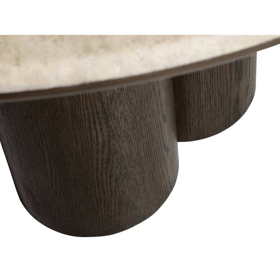 Piazze Ronde Eettafel Marmer / Espresso Bruin Hygge Interiors Piazze Ronde Eettafel Marmer / Espresso Bruin