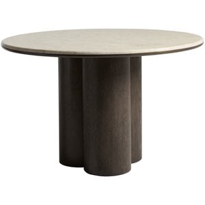 Hygge Interiors Piazze Ronde Eettafel Marmer / Espresso Bruin