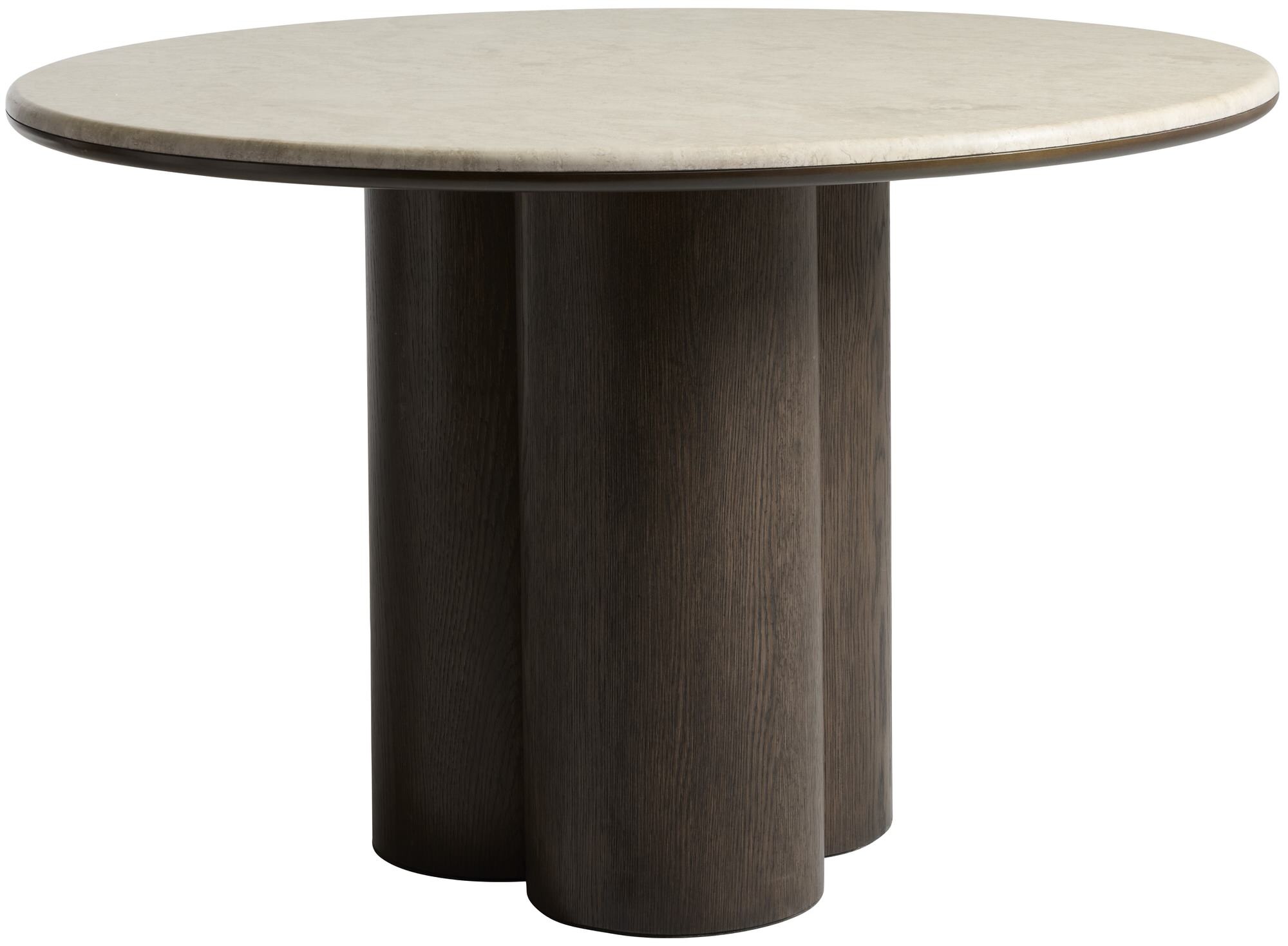 Hygge Interiors Piazze Ronde Eettafel Marmer / Espresso Bruin