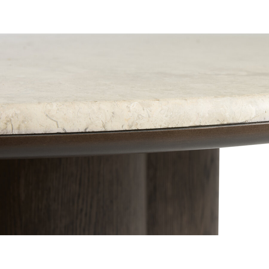 Piazze Ronde Eettafel Marmer / Espresso Bruin Hygge Interiors Piazze Ronde Eettafel Marmer / Espresso Bruin