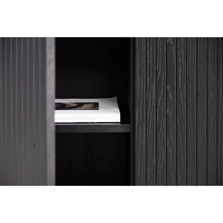 Hjem Interiors Björkön Zwart Eiken Dressoir met 3-Deuren