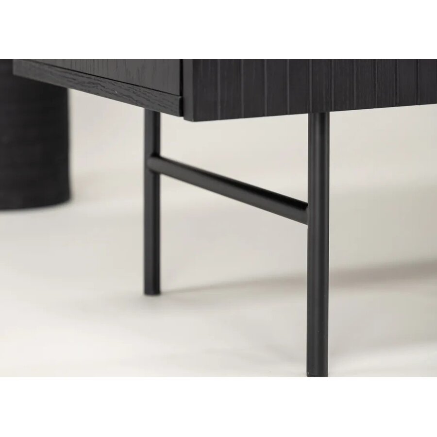 Hjem Interiors Björkön Zwart Eiken Dressoir met 3-Deuren