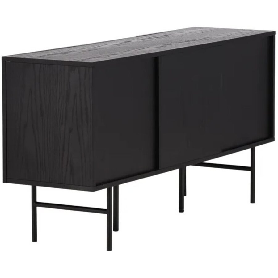 Hjem Interiors Björkön Zwart Eiken Dressoir met 3-Deuren