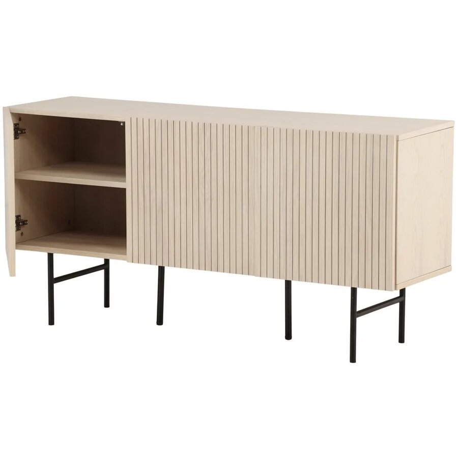 Hjem Interiors Björkön White Wash Dressoir met 3-Deuren