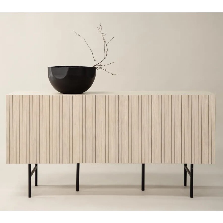 Hjem Interiors Björkön White Wash Dressoir met 3-Deuren
