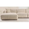 Leia Beige Bouclé 3-Zits Bank + Chaise Lounge Links