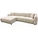 Leia Beige Bouclé 3-Zits Bank + Chaise Lounge Links