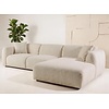 Leia Beige Bouclé 3-Zits Bank + Chaise Lounge Rechts