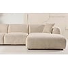 Leia Beige Bouclé 3-Zits Bank + Chaise Lounge Rechts