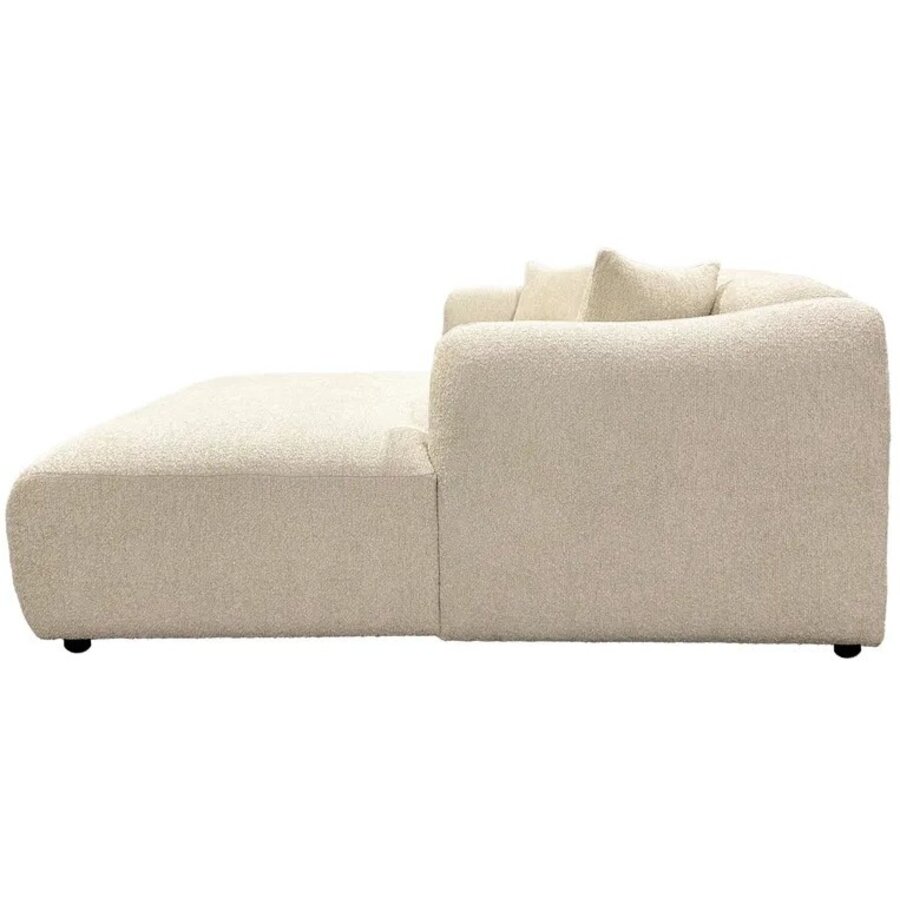 Hjem Interiors Leia Beige Bouclé 3-Zits Bank + Chaise Lounge Rechts