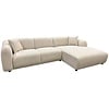 Leia Beige Bouclé 3-Zits Bank + Chaise Lounge Rechts