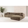 Leia Bruin Bouclé 3-Zits Bank + Chaise Lounge Rechts Leia Bruin Bouclé 3-Zits Bank + Chaise Lounge Rechts