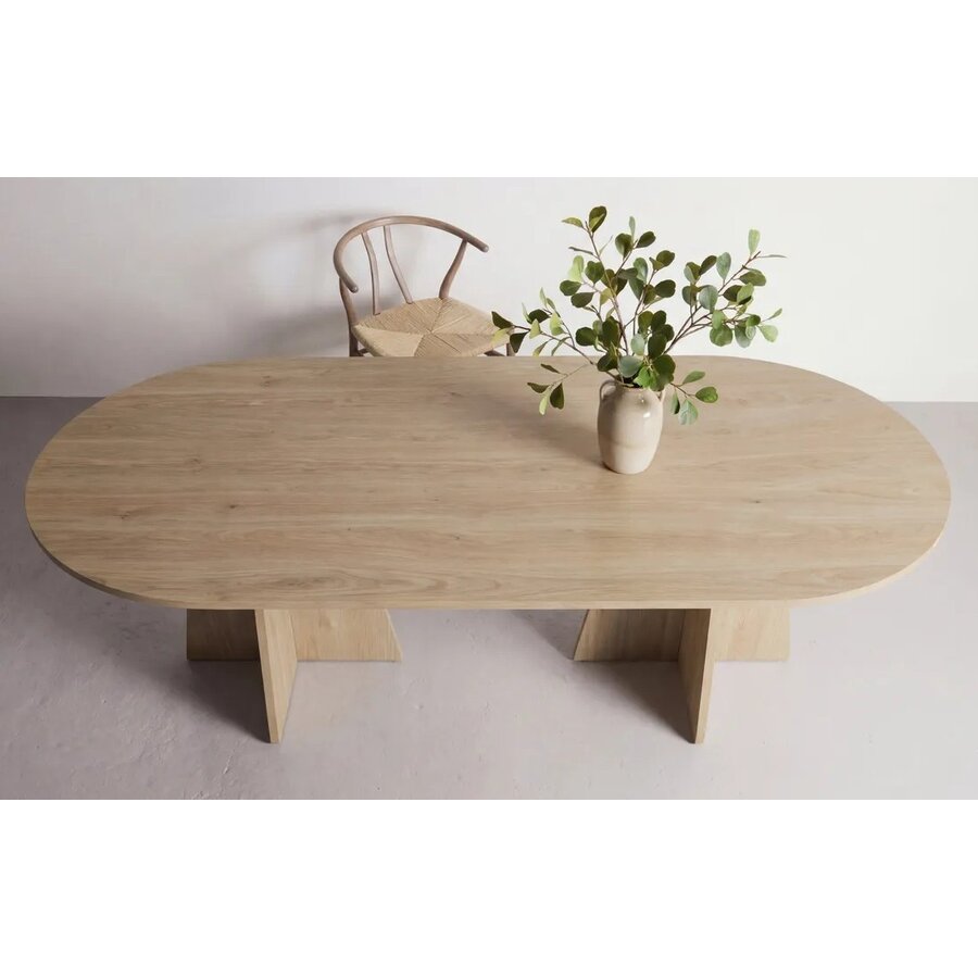 Hjem Interiors Bootcut Eiken Eettafel Ovaal 230 cm