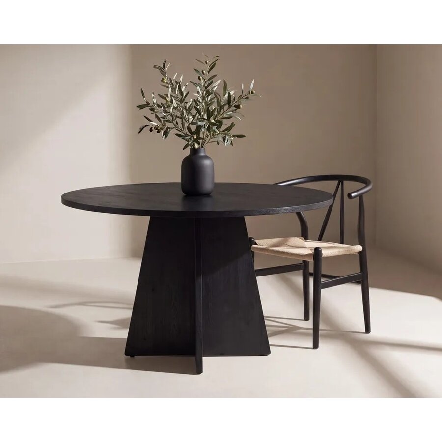 Bootcut Zwart Eettafel Rond Ø110 cm Hjem Interiors Bootcut Zwart Eettafel Rond Ø110 cm