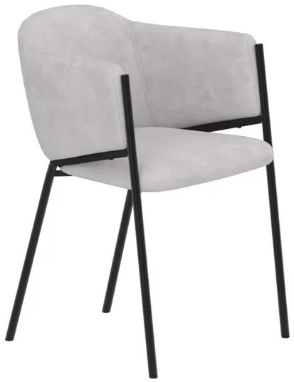 Hjem Interiors Evelina Eetkamerstoel Lichtgrijs Velvet
