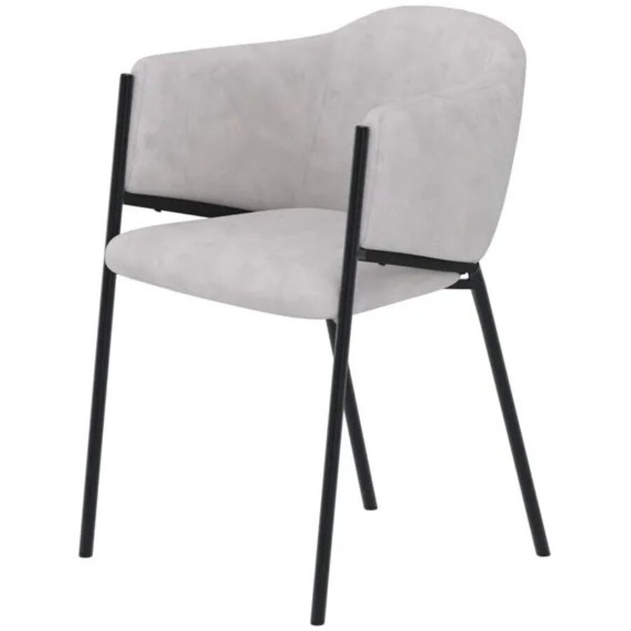 Evelina Eetkamerstoel Lichtgrijs Velvet Hjem Interiors Evelina Eetkamerstoel Lichtgrijs Velvet