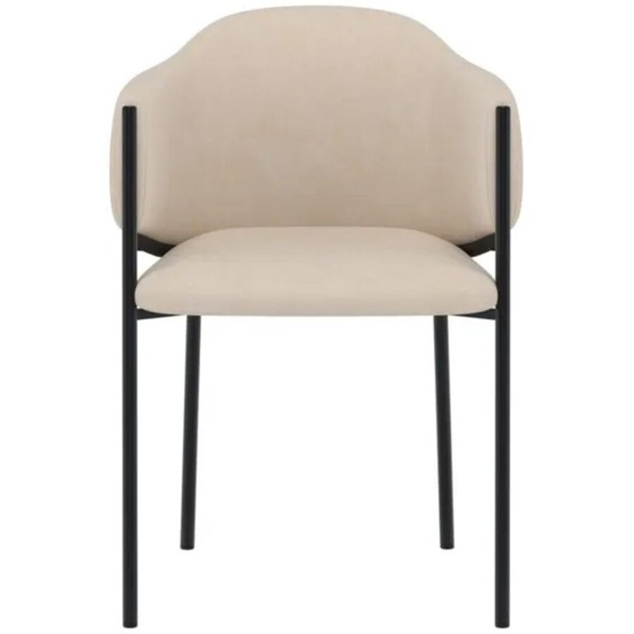 Evelina Eetkamerstoel Beige Velvet Hjem Interiors Evelina Eetkamerstoel Beige Velvet