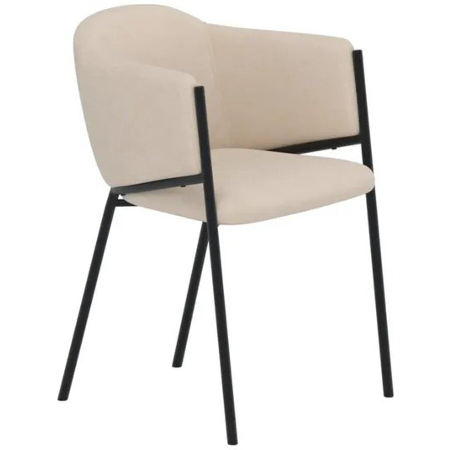 Evelina Eetkamerstoel Beige Velvet Hjem Interiors Evelina Eetkamerstoel Beige Velvet