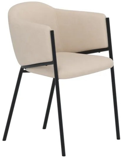 Hjem Interiors Evelina Eetkamerstoel Beige Velvet