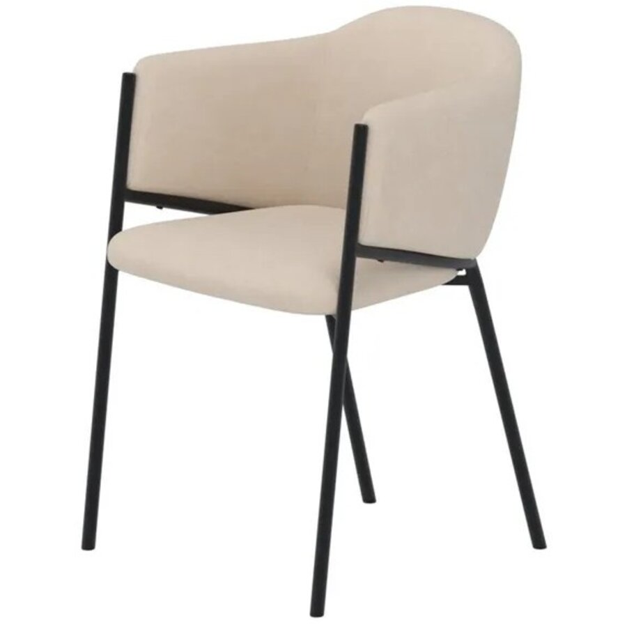 Evelina Eetkamerstoel Beige Velvet Hjem Interiors Evelina Eetkamerstoel Beige Velvet