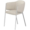 Evelina Eetkamerstoel Wit Linen