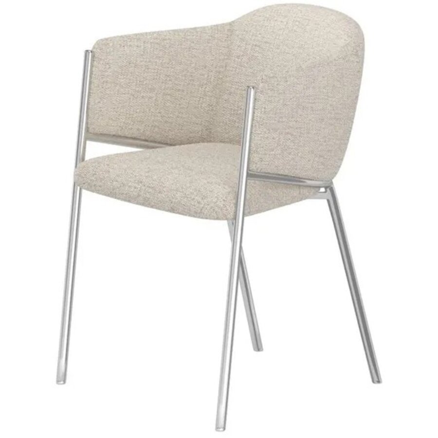 Hjem Interiors Evelina Eetkamerstoel Wit Linen