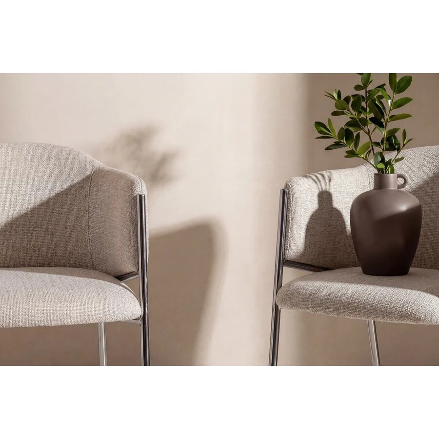 Hjem Interiors Evelina Eetkamerstoel Wit Linen