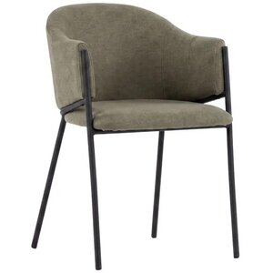 Hjem Interiors Evelina Eetkamerstoel Donkergroen Linen
