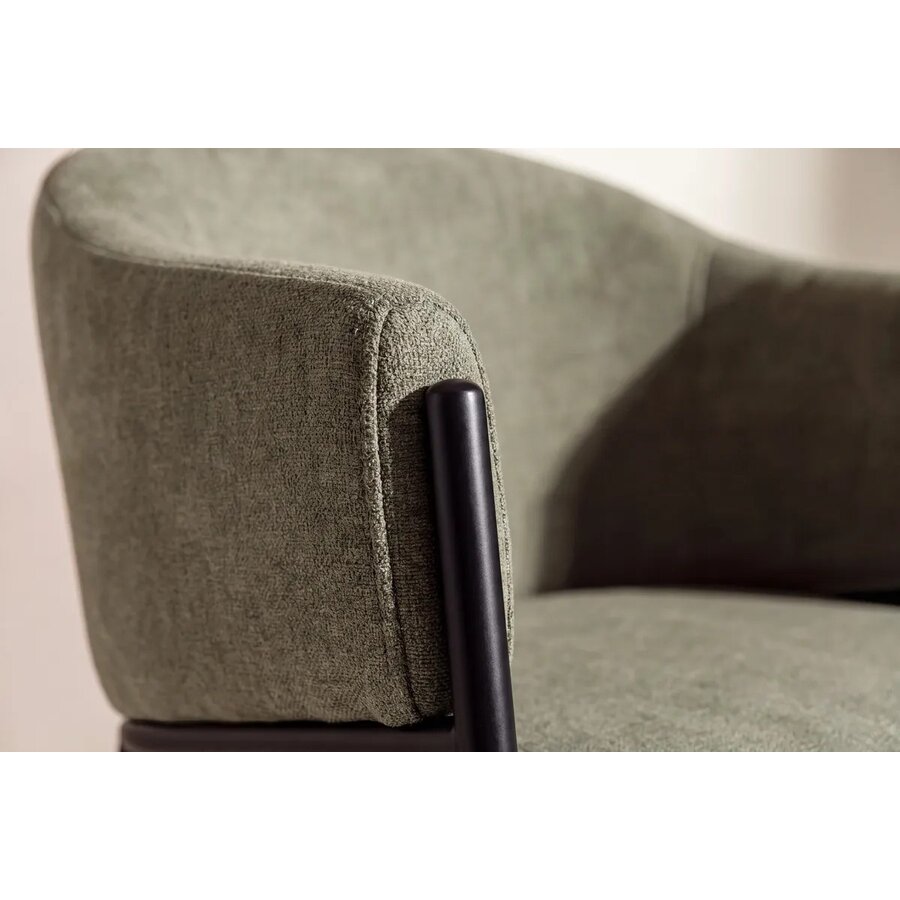 Hjem Interiors Evelina Eetkamerstoel Donkergroen Linen