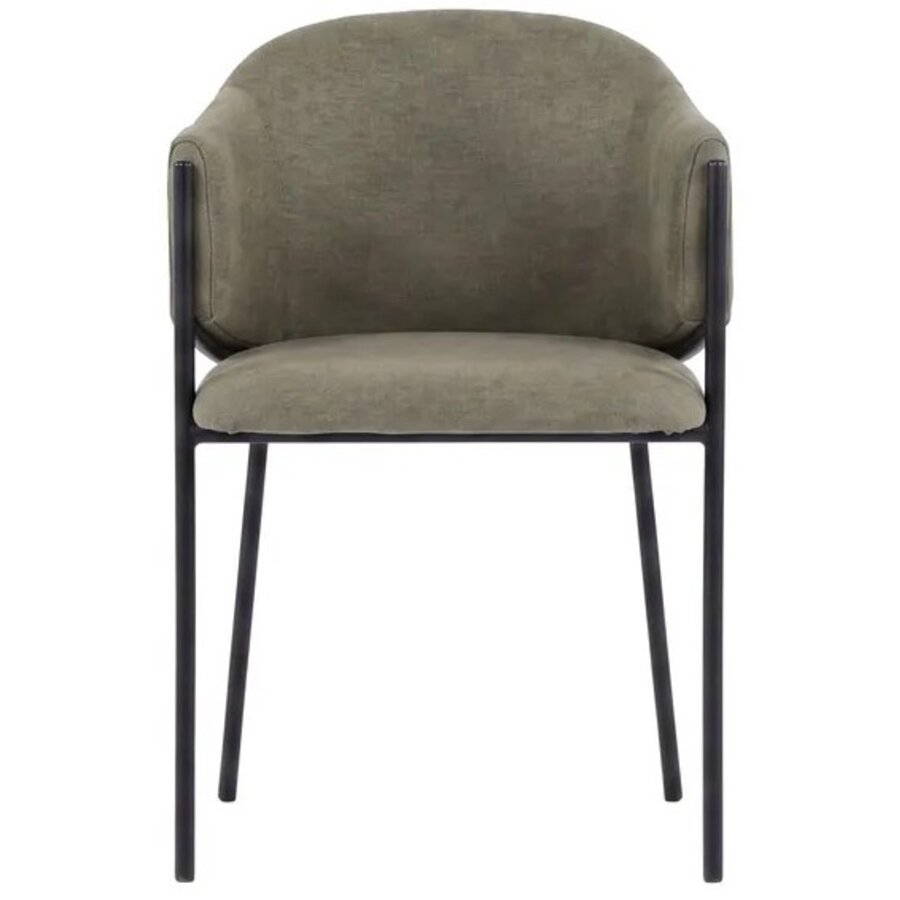Hjem Interiors Evelina Eetkamerstoel Donkergroen Linen