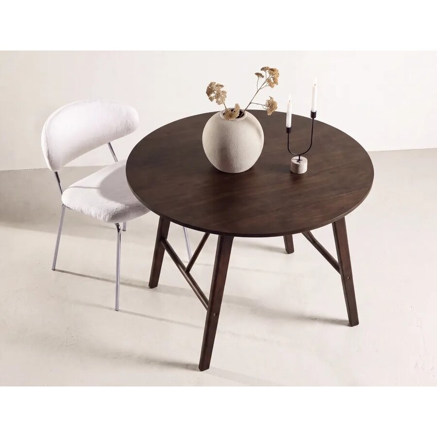 Hjem Interiors Kaseidon Donkerbruin Eettafel Rond Ø100 cm